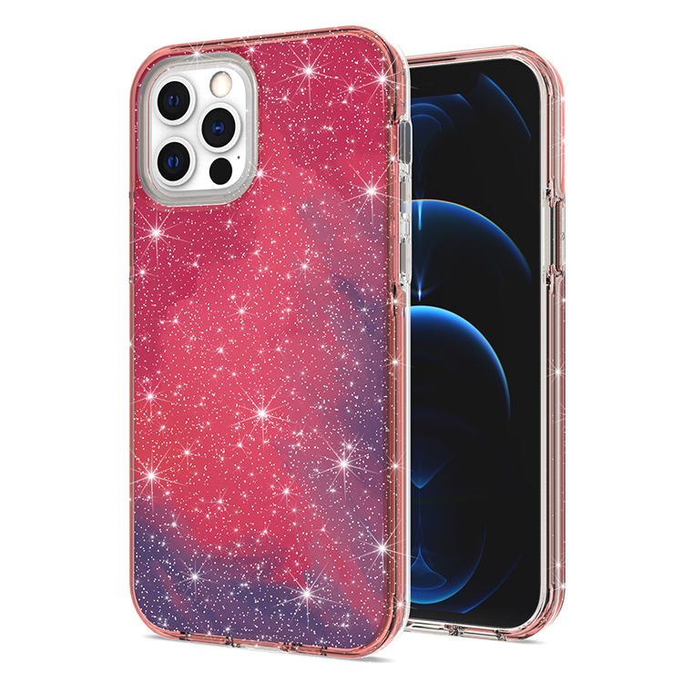 Luxury high relief custom printing glitter cell mobile phone cover case for IPhone 13 Pro Max 12S