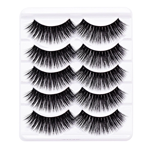 5Pairs Silk Factory Top Quality Eyelash Vending Machione Reusable 30Times Wholesale Eyelashes 3D Faux Mink Cheapest Coo Lash Kit