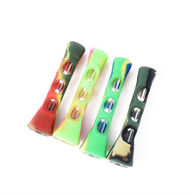 Tobacco pipes Small Bell Mouth Shaped bag Glass Bongs Hand Pipe Portable Mini Cigarettes Holder Smoking Accessories
