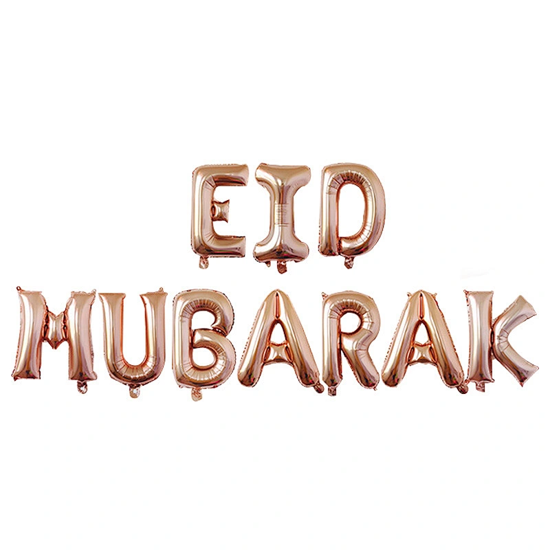 16Inch Letter Foil Balloons Eid Mubarak Decor Mubarak Ramadan Letter Balloons Happy Eid Banners Decoration