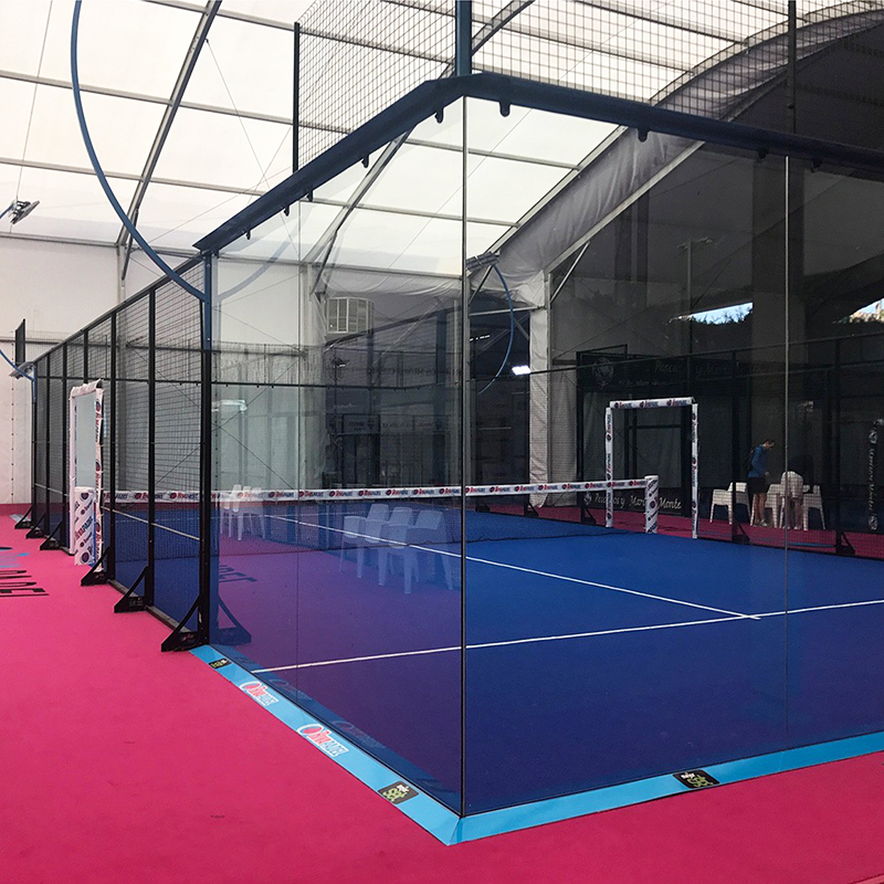 Court de tennis de padel en verre de sécurité trempé CLear10mm