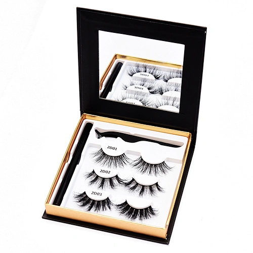 25MM 30MM Eyelash Extensions Mink 3Pairs Configuration Pen Tweezers Eyelash Bulk Black Packaging Box Magnetic False Eyelashes