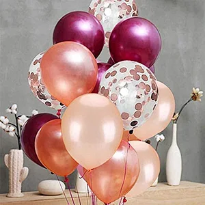 62pcs 12inch Rose Gold Confetti Latex Balloons Bouquet Garland Kit for Wedding Birthday Girl Party Background Decorations Globos