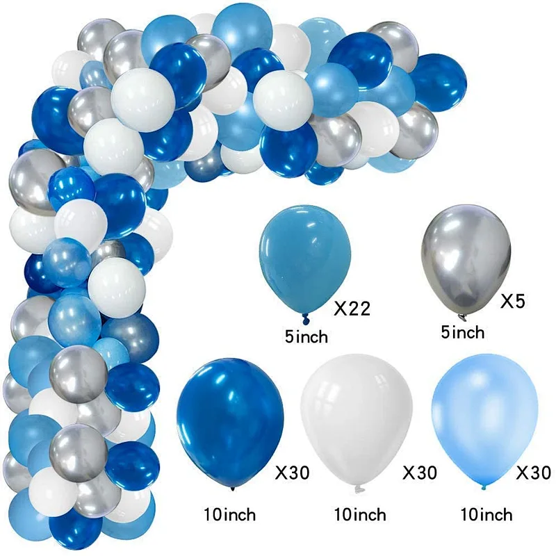 Blue Balloons Garland Arch Kit Set For Baby Shower Globos Birthday Party Wedding Decoration Balloons