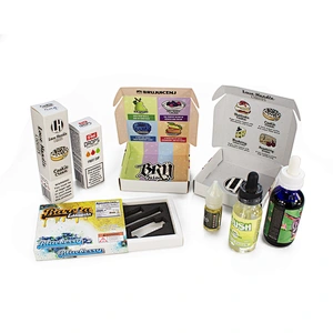 4x15ml plane paper package box matt lamination and customized printing