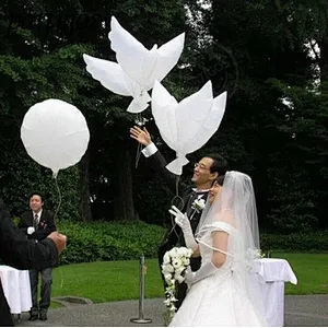 104*48CM Aluminum Helium Dove Wedding Balloons Valentines Day Decoration Pigeons Balloons Flying White Balloon Peace Classic Toys Supplies