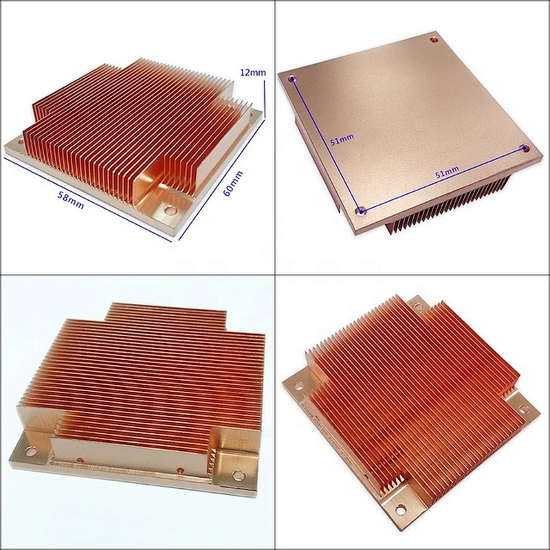 Factory direct sale and customizable copper material heatsink