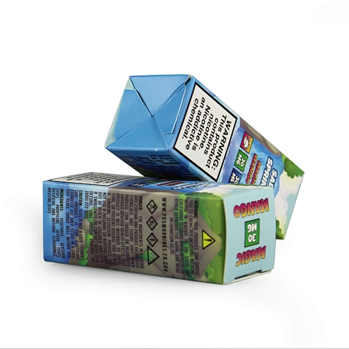 auto tuck bottom paper package box for 30ml bottle with spot UV logo