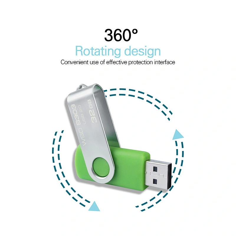 High Speed Indestructible USB Flash Drive 360 Rotate USB 2.0 Flash Drive Compact USB Stick For Students Office Worker