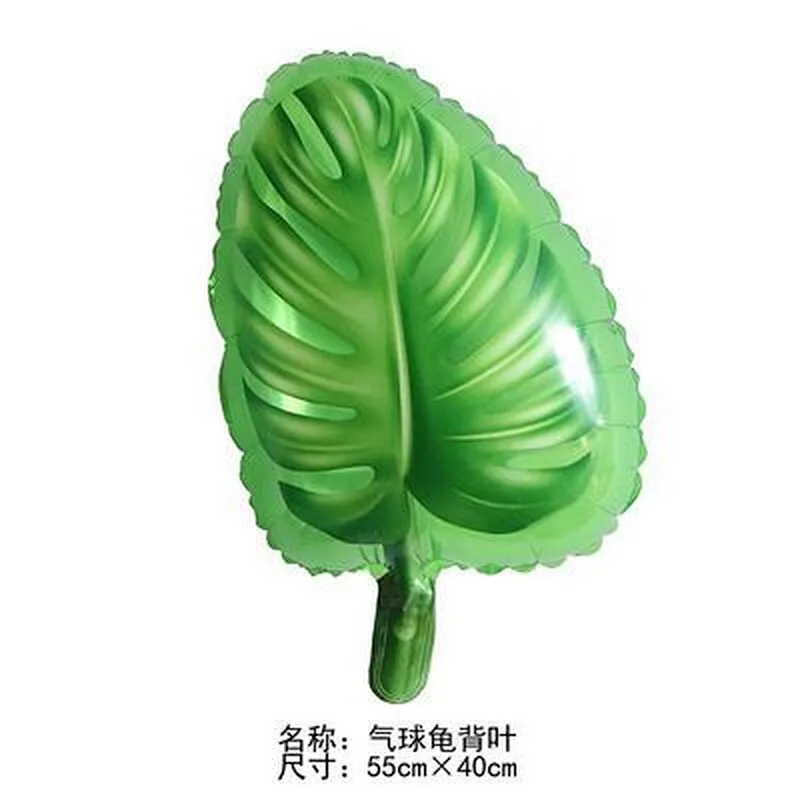 Coconut Palm Tree Foil Balloons green Leaves Shaped Foil Balloons for Hawaiian Luau Party Summer Theme Decoration globos