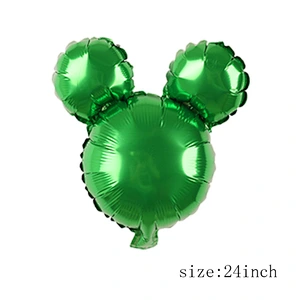 24 Inch Mickey Mouse Cartoon Head Foil Balloon Inflatable Balloons For Cartoon Theme Birthday Party Decoration Toys Gifts