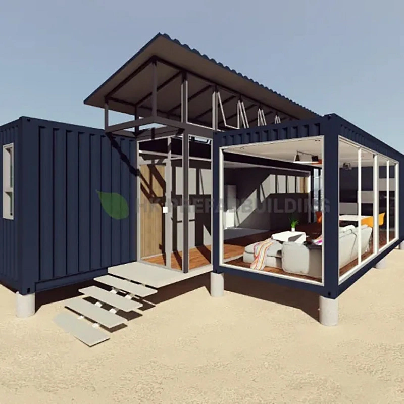 Casa contenedor asequible prefabricada de estructura de acero ligero