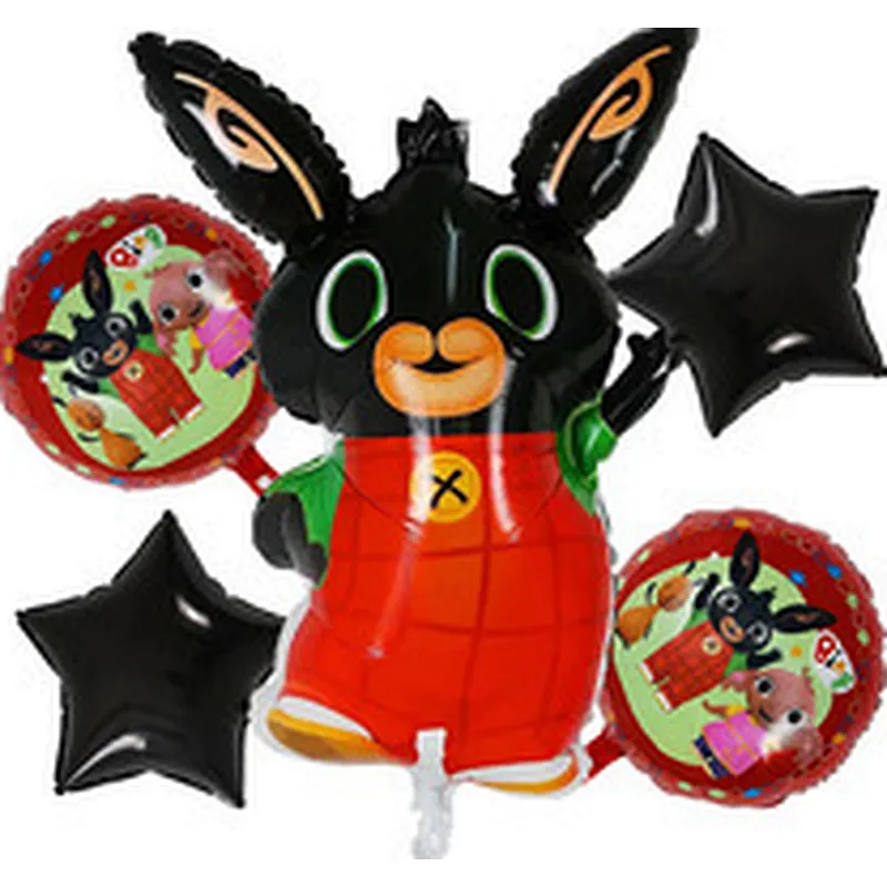 Children Birthday Party Decoration foil Balloon Set Rabbit Bingbing 5pcs Foil Balloon Set