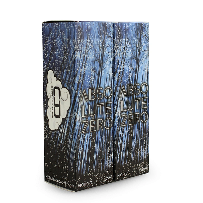 custom e cigarate oil bottle vaping paper package box with shinny spot uv