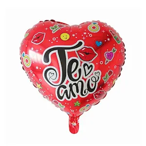 18inch Spanish TE AMO Foil Balloons Mother's Day Heart Helium Globos Wedding Decor Valentines Day Supplies Gift Baloes