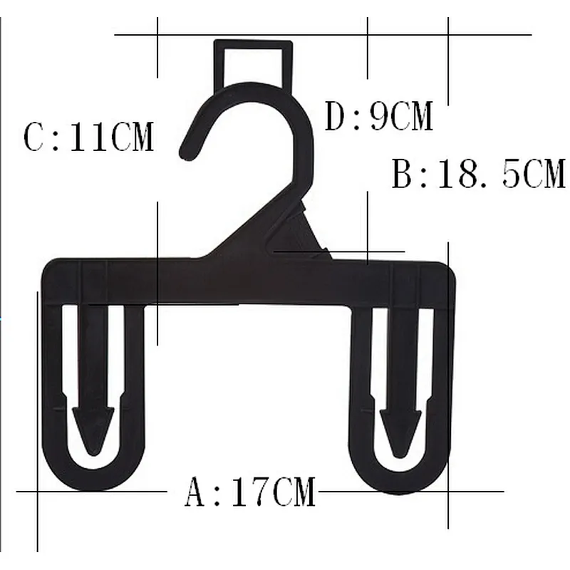 4021 kids Briefs hanger black short plastic hanger for wet clothes pants
