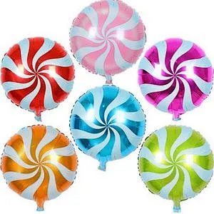 18'' Sweet Candy Lollipop Swirls Peppermint helium Balloons Candy land Party Wedding Party Decor prop Foil Balloon