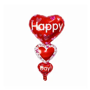 Whosale Multiple Style Weeding Decoration Foil Balloons Red Heart Love Letter Lip Inflatable Aluminum Film Balloon For Happy Valentines Day Bride Shower Decoration