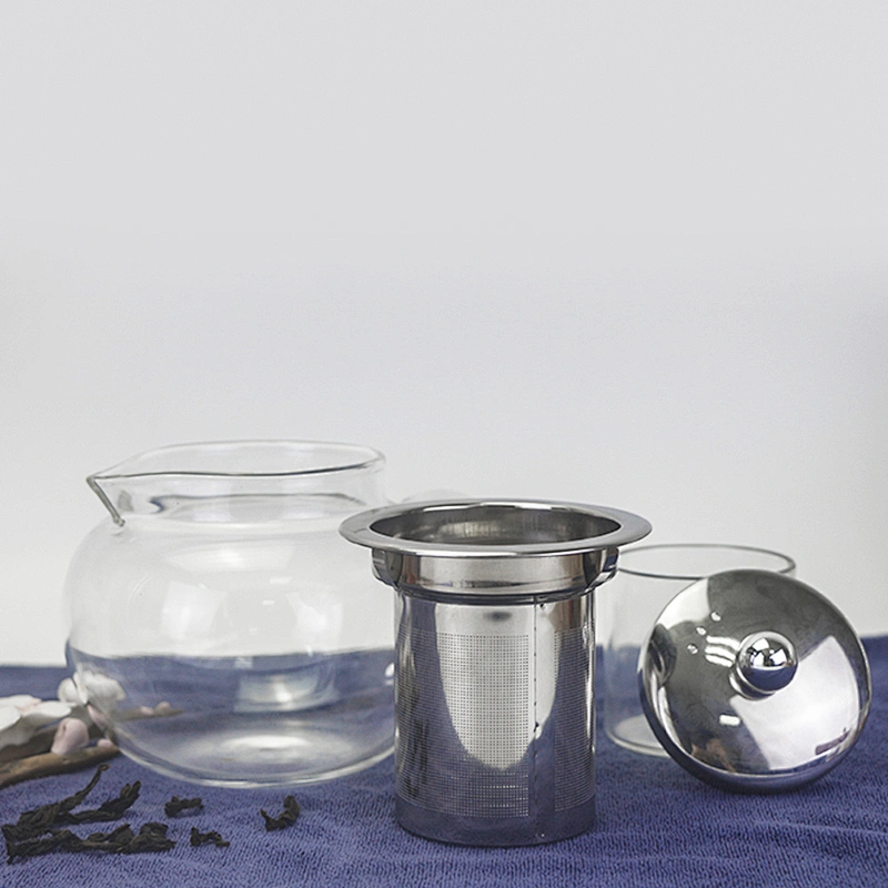 304 stainless steel  tea infuser strainer with different size basket tea filter tea maker with lid