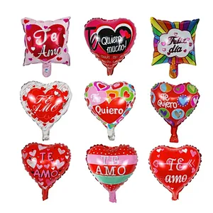10inch Spanish Balloon I Love You Heart TE AMO Foil Balloons Wedding Birthday Party TEAMO Valentine's Day Globos Supplies