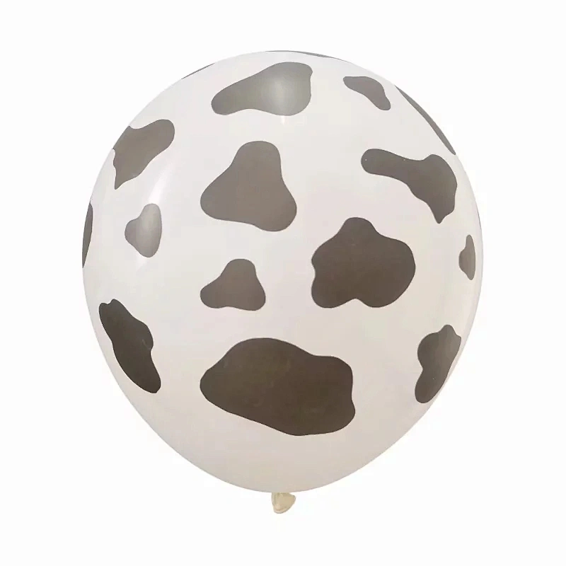 Baby Birthday Party Cute Animal Decoration Balloon Cow Head 18 Inch Star 30 Inch Number Balloon Set