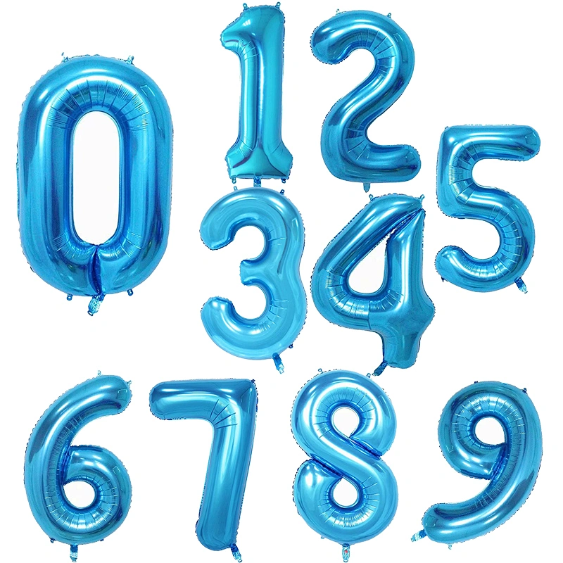 Hot selling 40 Inch Aluminum film Number Balloons Digital balloon Birthday party Wedding Party Decoration Foil Balloons