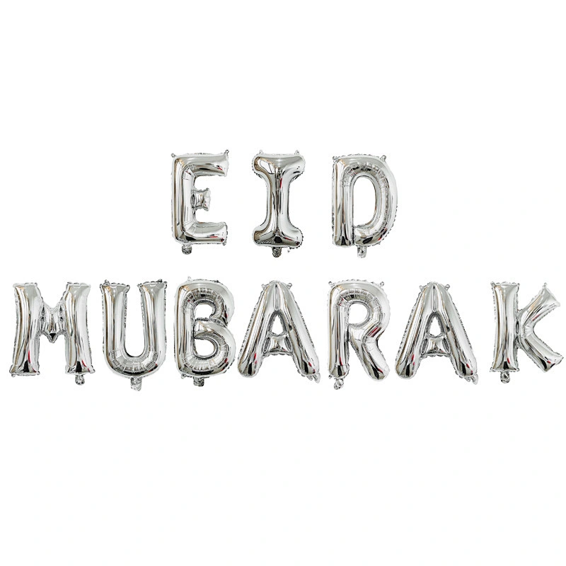 16Inch Letter Foil Balloons Eid Mubarak Decor Mubarak Ramadan Letter Balloons Happy Eid Banners Decoration