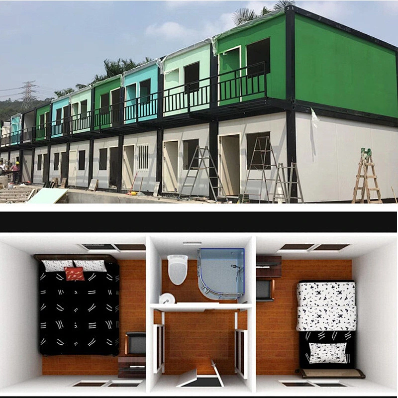 Casa prefabricada del envase del paquete plano de las casas prefabricadas del envío de lujo