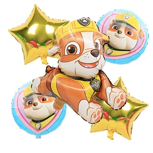 New design 5 pcs paw dog patrol balloon set party supplies paw dog patrol supplies for kids birthday