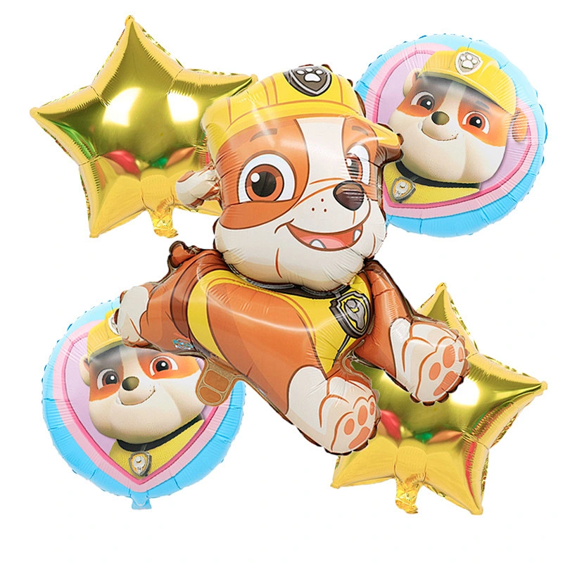 New design 5 pcs paw dog patrol balloon set party supplies paw dog patrol supplies for kids birthday