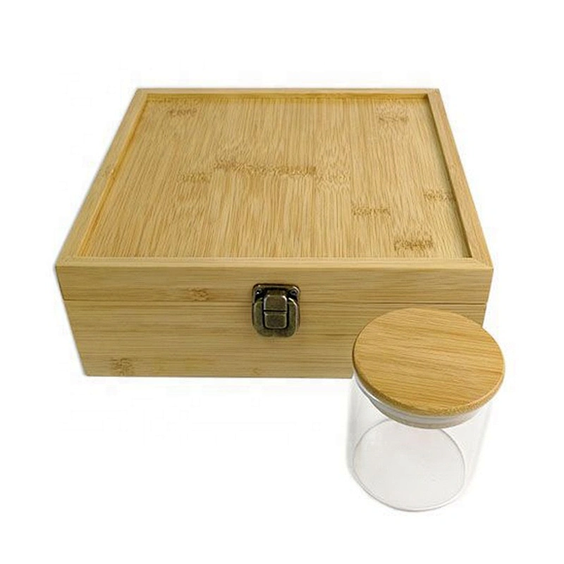 Wood stash boxes for weed with 2.5 inch grinder & UV glass & Rolling Traycan be OEM/ODM