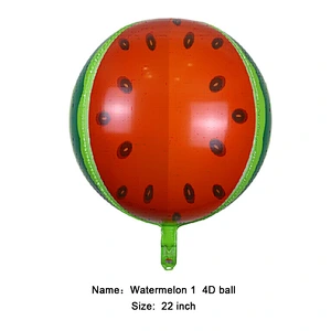 New Design 22 Inch 4D Watermelon Shaped Foil Balloon For Kids Toy Globos Birthday Party Decoration Balloons