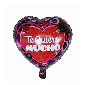 18inch Spanish TE AMO Foil Balloons Mother's Day Heart Helium Globos Wedding Decor Valentines Day Supplies Gift Baloes
