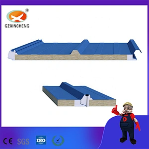 PU Sealing Sandwich Panel With Rock Wool