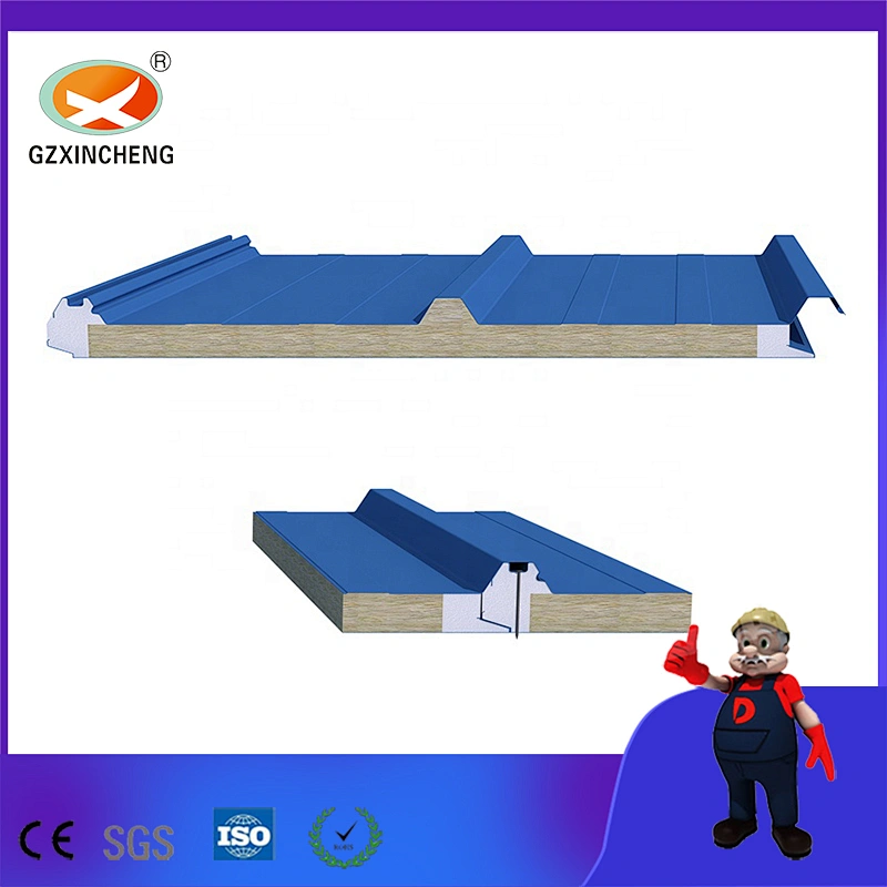 PU Sealing Sandwich Panel With Rock Wool