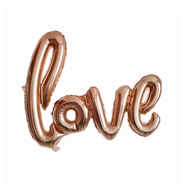 Linking Letter Balloons Ligatures LOVE Foil Balloons Wedding Decoration Ballon Romantic Valentine's Day letter Love Globos