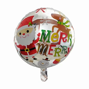 18 Inch Christmas Balloons Round Aluminum Foil balloons Holiday Party Decoration Balloons Wholesale