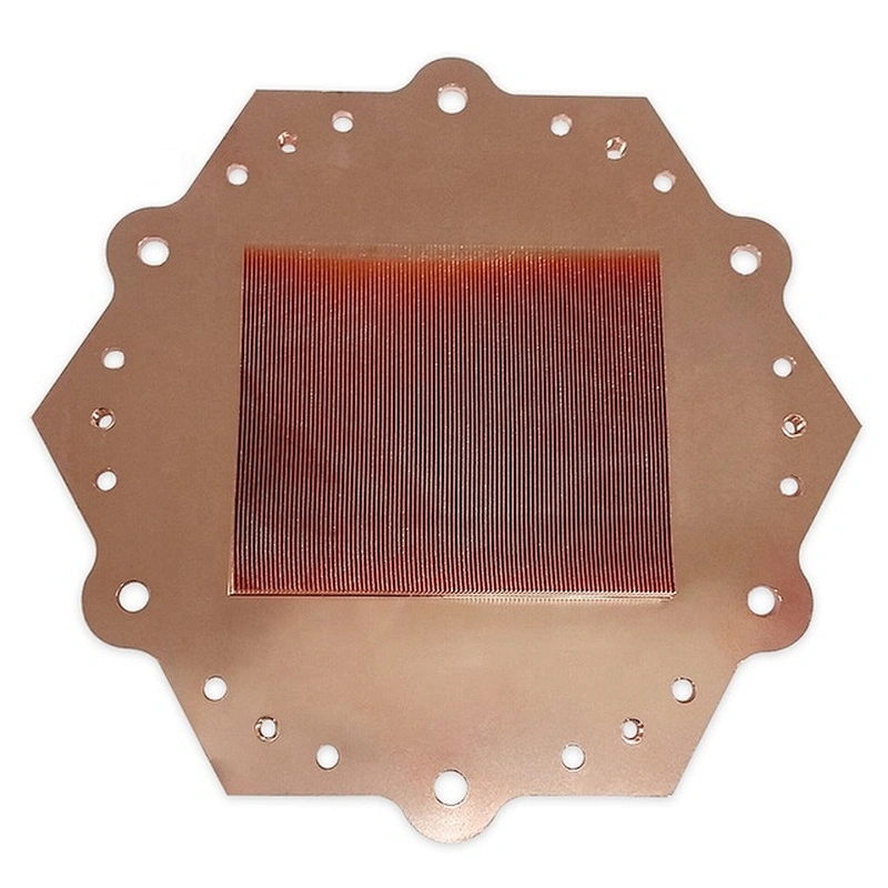 Customized high power skiving CNC cpu industry copper cooling block