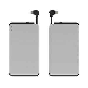 Slim Power Bank With Built In Cable High Capacity Cute Power Bank 4000mah Emergency Power Bank S-35