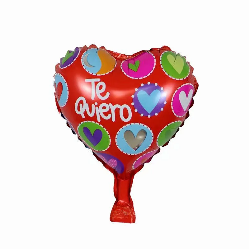 New hot selling balloons 10 inch Spanish foil balloon feliz cumpleanos wedding love balloons birthday party decoration