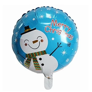 18 inch round christmas decoration helium balloon inflatable merry christmas aluminum foil balloon party supplies