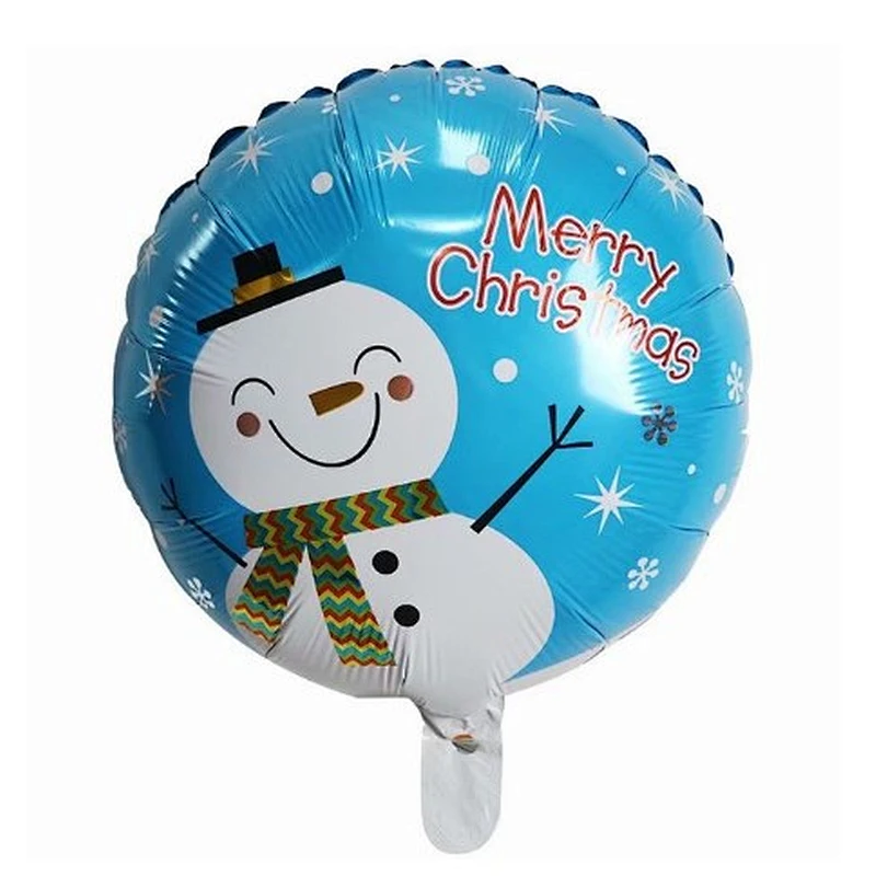 18 inch round christmas decoration helium balloon inflatable merry christmas aluminum foil balloon party supplies