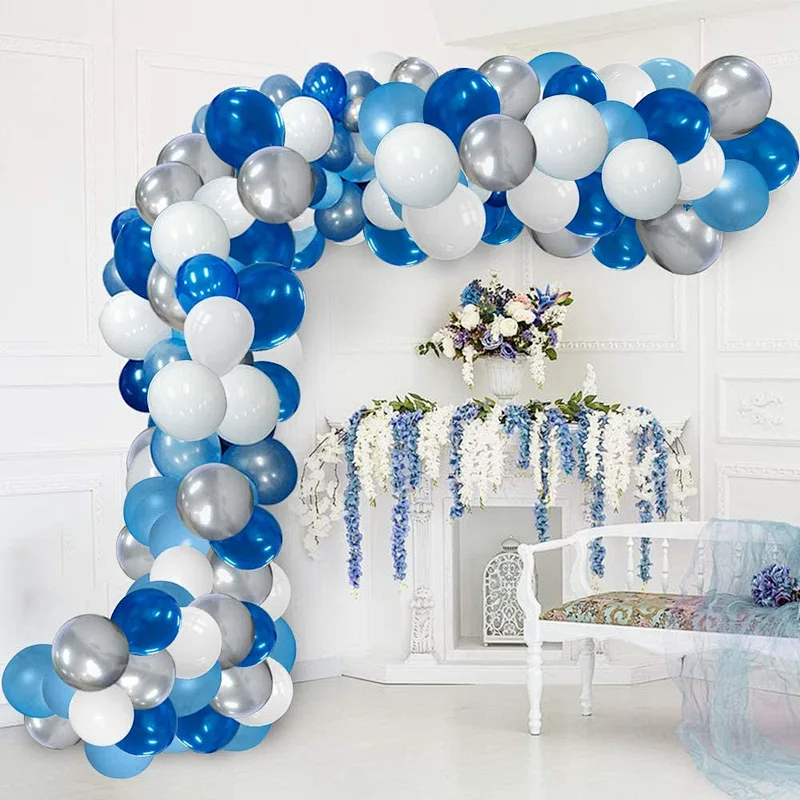 Blue Balloons Garland Arch Kit Set For Baby Shower Globos Birthday Party Wedding Decoration Balloons