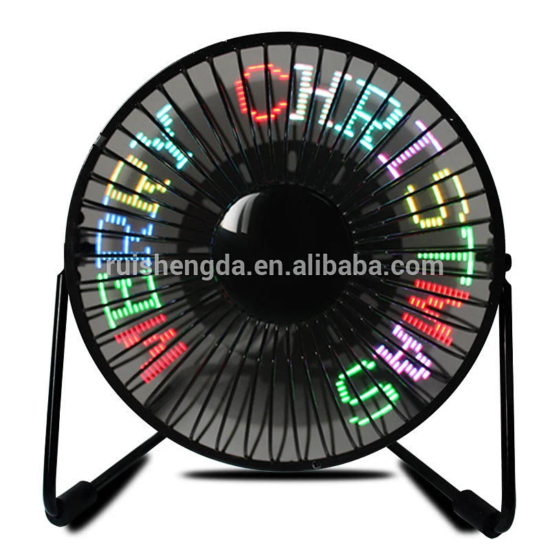 Desktop Programmable LED Message Fan USB LED Fan with Text Display ...