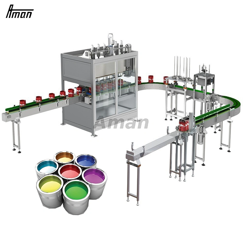 Automatic Piston Liquid Filling Machine For Liquid Products Paint Dish ...