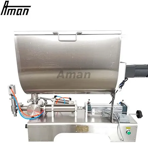 U Type Tomato Paste Chilli Sauce Filling Mixing Machine Beef Sauce Bean Sauce Semi Automatic Pneumatic Filling Machine