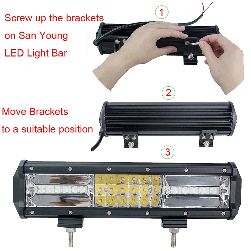 4X4 cars off road driving truck roof working Triple Row LED Light Bar 3 rows