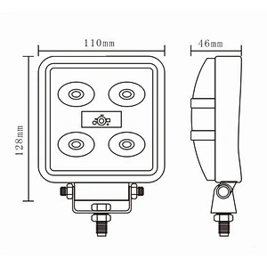 Square Tractor LED Work Light 15W 4Inch
