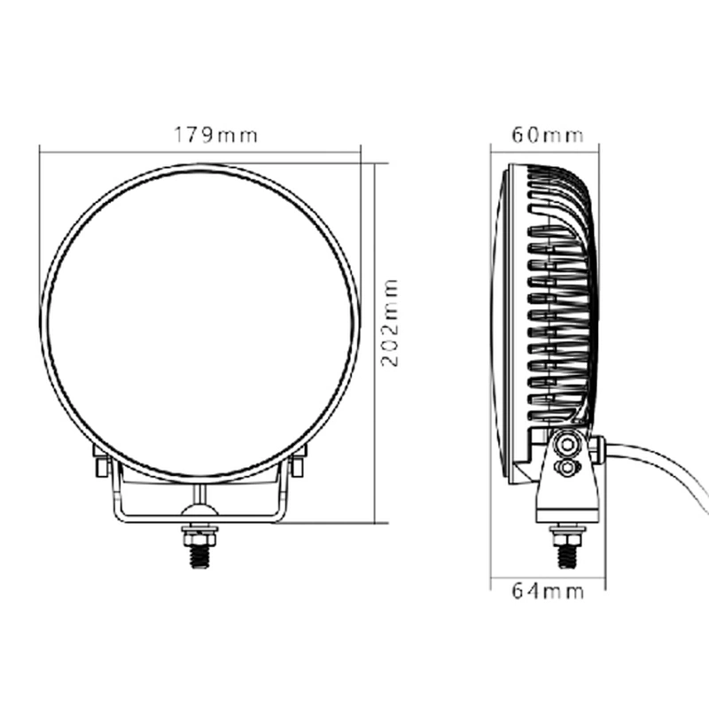 Driving Light LED 124W 9 Inch