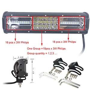 4X4 cars off road driving truck roof working Triple Row LED Light Bar 3 rows